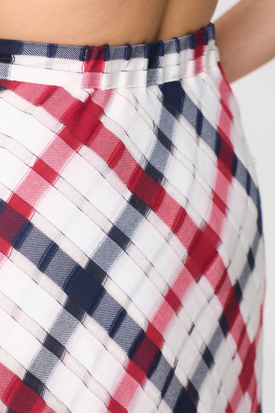 Жакет, юбка ANASTASIA MAK 1176 алый+клетка - фото 13