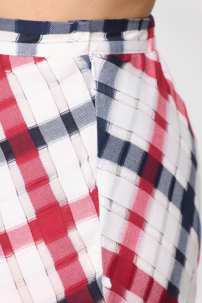 Жакет, юбка ANASTASIA MAK 1176 алый+клетка - фото 12