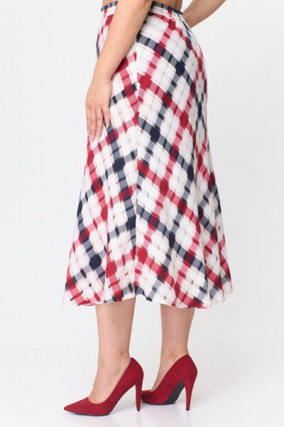 Жакет, юбка ANASTASIA MAK 1176 алый+клетка - фото 11