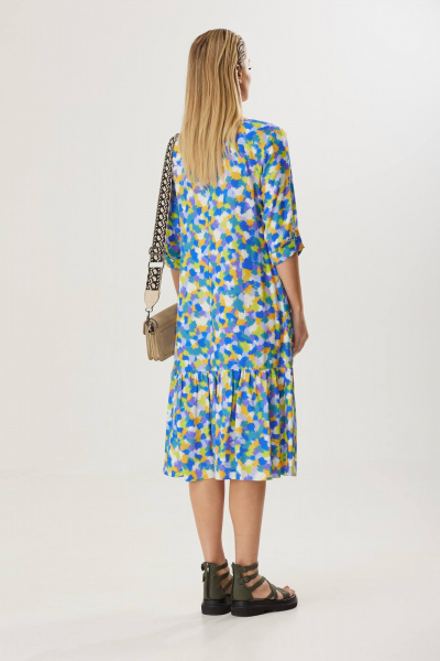 Платье с сборками и съемным поясом, мультитон, лето Твой имидж 1567 мультиколор - фото 7