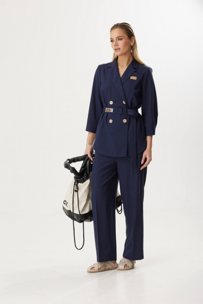 Брюки, жакет Твой имидж 1820 син - фото 2