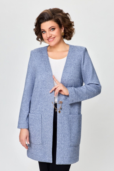 Кардиган DaLi 2348 серо-голубой - фото 1