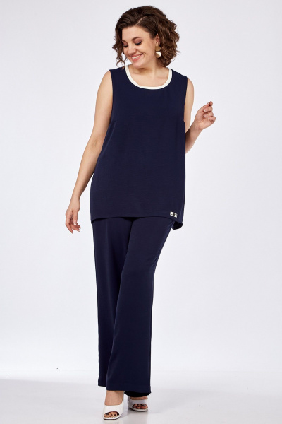 Летний 3-метровый комплект: брюки, топ и шазюбль из шифона Jurimex 3091 - фото 9