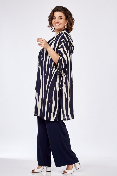 Летний 3-метровый комплект: брюки, топ и шазюбль из шифона Jurimex 3091 - фото 2