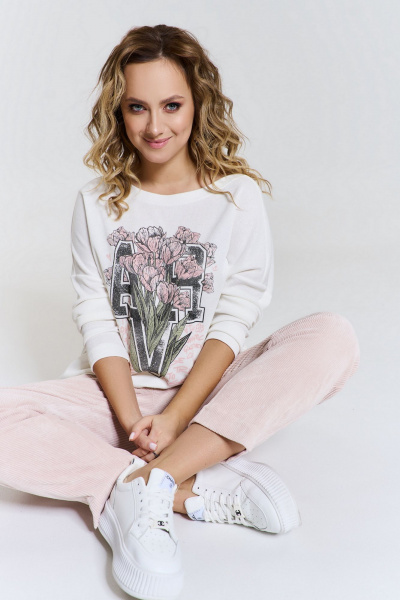 Джемпер AVE RARA 2177 экрю - фото 3