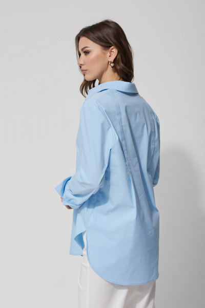 Хлопковая блузка с фигурным низом и вышивкой Lyushe 3726 - фото 4