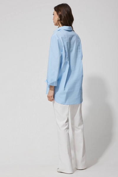 Хлопковая блузка с фигурным низом и вышивкой Lyushe 3726 - фото 5