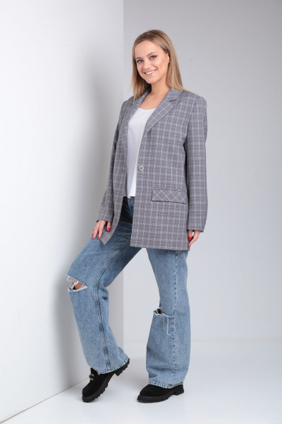 Жакет оверсайз прямого силуэта из текстиля Ивелта плюс 940 - фото 2