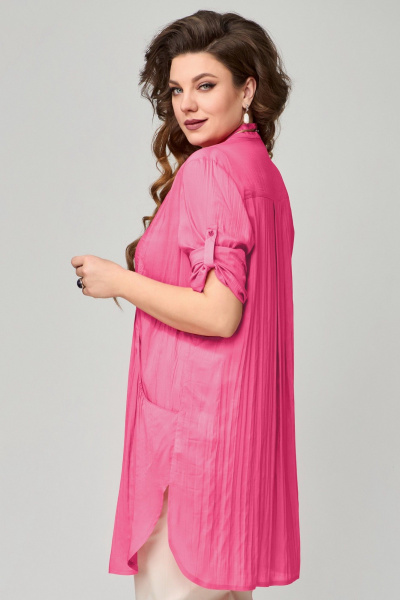 Комплект брюк и туники из джинса и хлопка Fita 1514 розовый_бежевый - фото 6