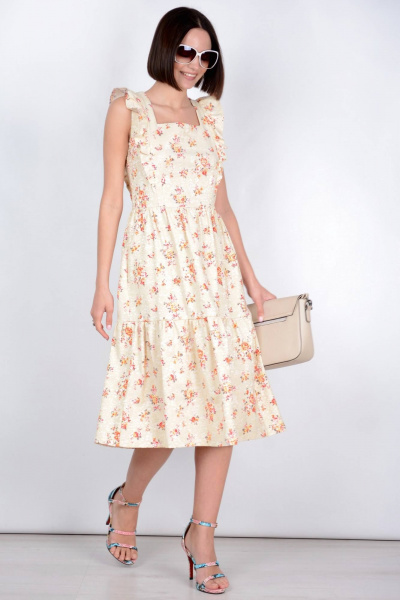 Платье Patriciа F15193 молочный,красный - фото 1