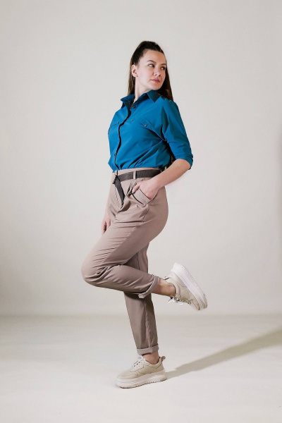 Брюки Arisha 9037 мокко - фото 4