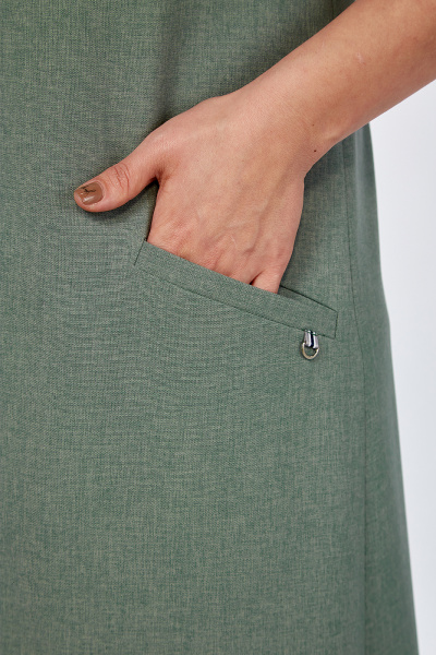 Платье летнее асимметричное из лен-вишер с разрезами Algranda А3976-4 - фото 5