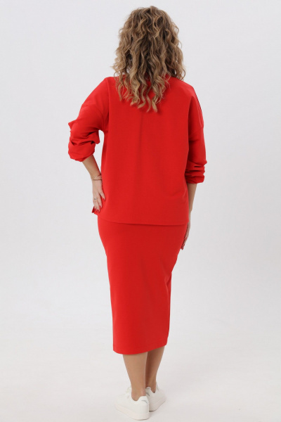 Яркий комплект юбка и джемпер из хлопка и трикотажа Angelina & Сo 972 - фото 3