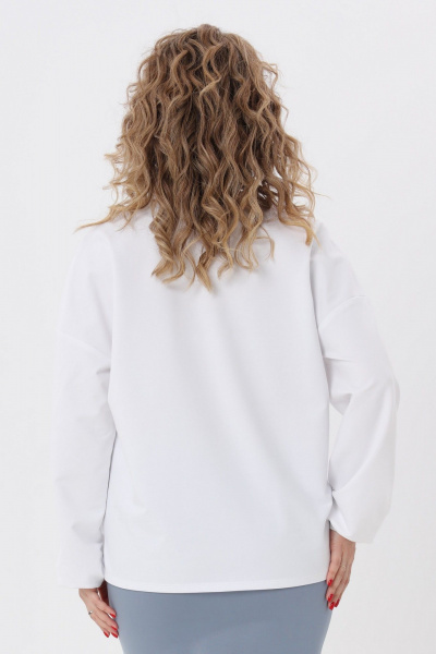 Джемпер свободного кроя с разрезами и V-образным вырезом Angelina & Сo 973 - фото 10