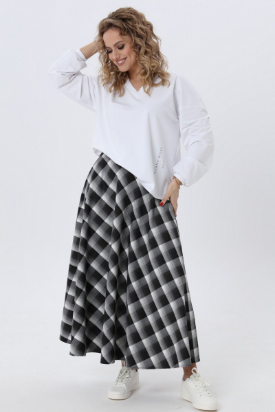 Юбка в пол трапеция из летучей ткани с карманами Angelina & Сo 974 - фото 3