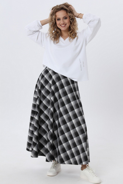 Юбка в пол трапеция из летучей ткани с карманами Angelina & Сo 974 - фото 1