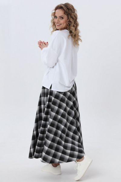 Комплект из джемпера и юбки полосатый прямого кроя Angelina & Сo 975 - фото 9