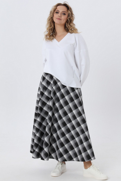 Комплект из джемпера и юбки полосатый прямого кроя Angelina & Сo 975 - фото 7