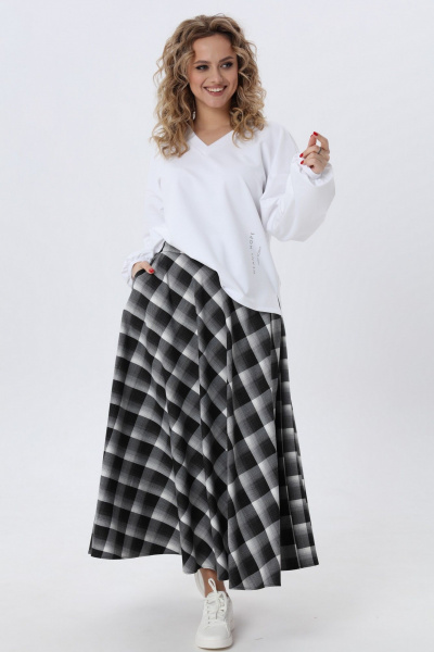 Комплект из джемпера и юбки полосатый прямого кроя Angelina & Сo 975 - фото 6