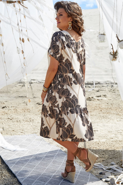 Платье Vittoria Queen 21013  шоколад-молочный - фото 5