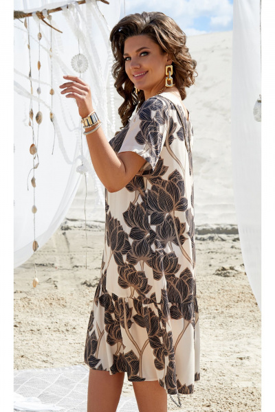 Платье Vittoria Queen 21013  шоколад-молочный - фото 3