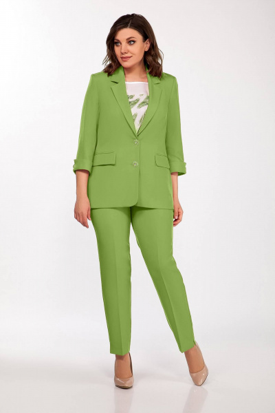Блуза, брюки, жакет Ольга Стиль С-656 яблоко - фото 4
