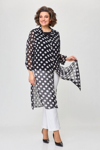 Блуза, брюки, рубашка Solomeya Lux 963 белый - фото 5