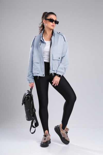Жакет прямого силуэта из легкой джинсовой ткани DOGGI 0198 голубой - фото 2