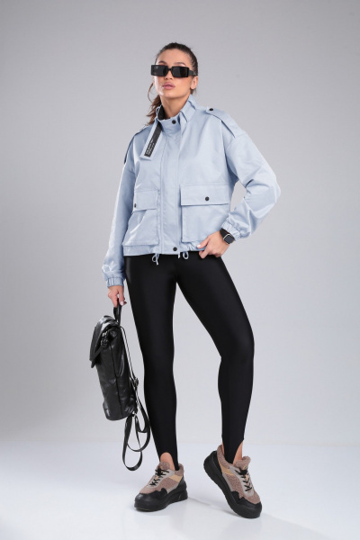 Жакет прямого силуэта из легкой джинсовой ткани DOGGI 0198 голубой - фото 6