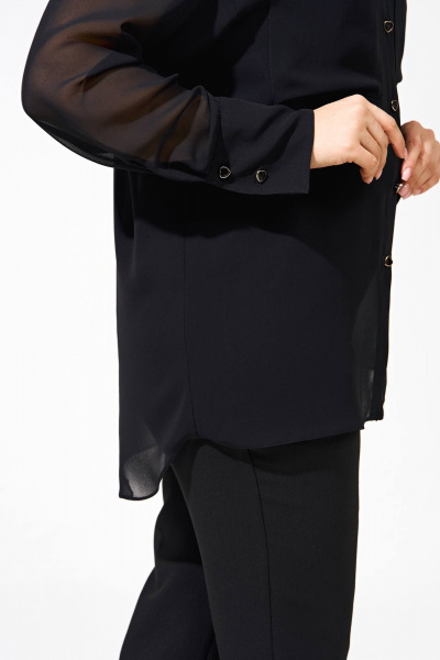 Рубашка-накидка из шифона свободного силуэта для демисезона IVA 1576 - фото 8