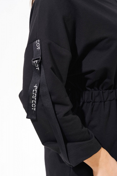 Костюм из трикотажа полуприлегающего силуэта, демисезонный IVA 1574 черный - фото 5