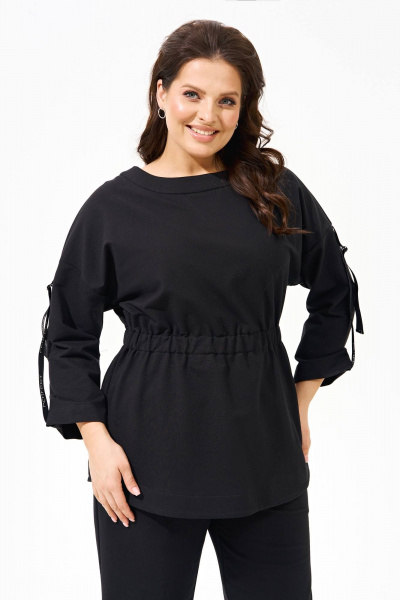 Костюм из трикотажа полуприлегающего силуэта, демисезонный IVA 1574 черный - фото 2