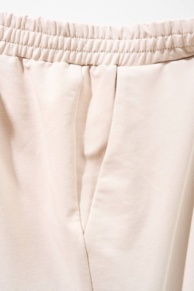 Бежевый костюм из футера, джемпер и брюки, комфортный стиль IVA 1574 бежевый - фото 7