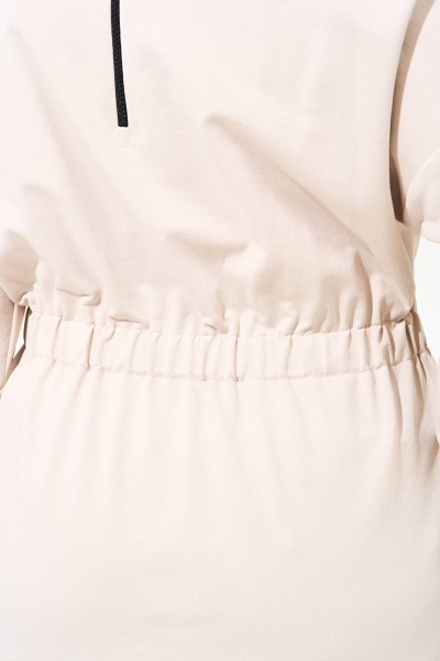 Бежевый костюм из футера, джемпер и брюки, комфортный стиль IVA 1574 бежевый - фото 6