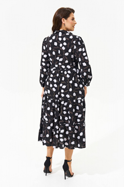 Платье-рубашка из вискозы с поясом и карманами IVA 1561 - фото 7