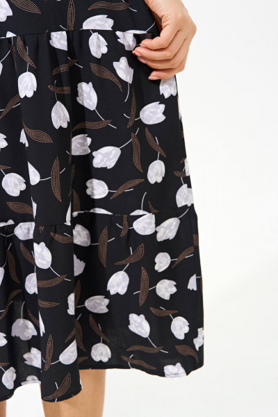 Платье-рубашка из вискозы с поясом и карманами IVA 1561 - фото 6