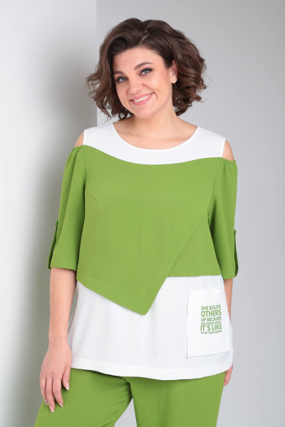 Блуза, брюки Rishelie 887 зеленый - фото 4