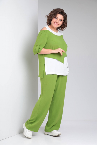 Блуза, брюки Rishelie 887 зеленый - фото 2