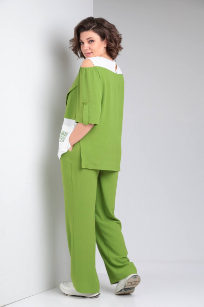 Блуза, брюки Rishelie 887 зеленый - фото 3