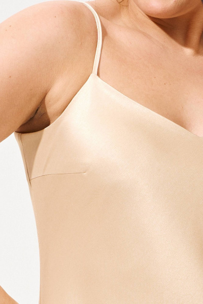 Платье IVA 1587 бежевый - фото 3