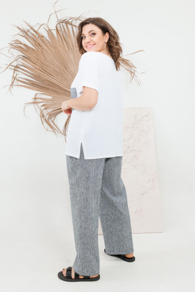 Брюки, футболка OVERYOU М103 черно-белый - фото 13