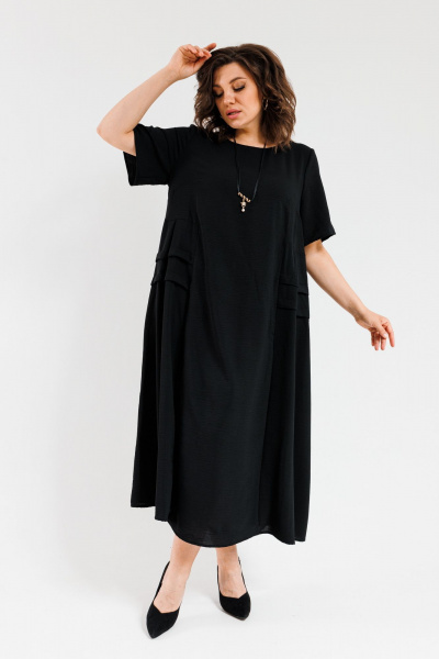 Платье OVERYOU М107-3 черный - фото 8