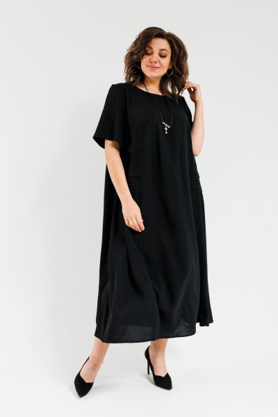 Платье OVERYOU М107-3 черный - фото 7