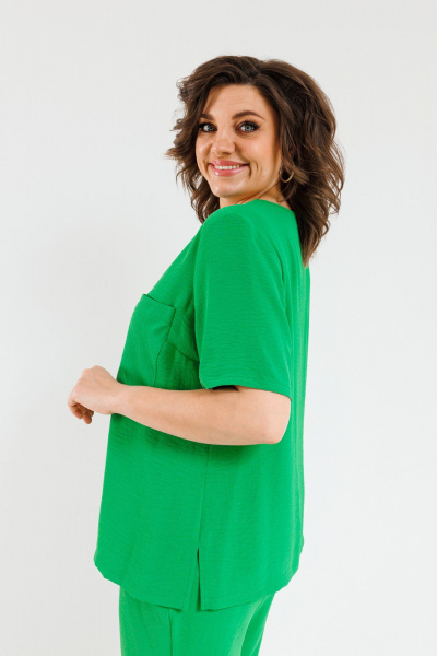 Брюки, топ OVERYOU М111/1 зеленый - фото 8