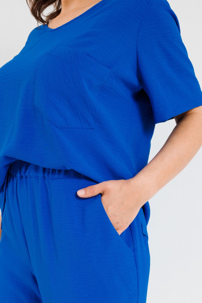 Костюм Брюки и Топ свободного кроя для летних образов OVERYOU М111/2 василек - фото 11