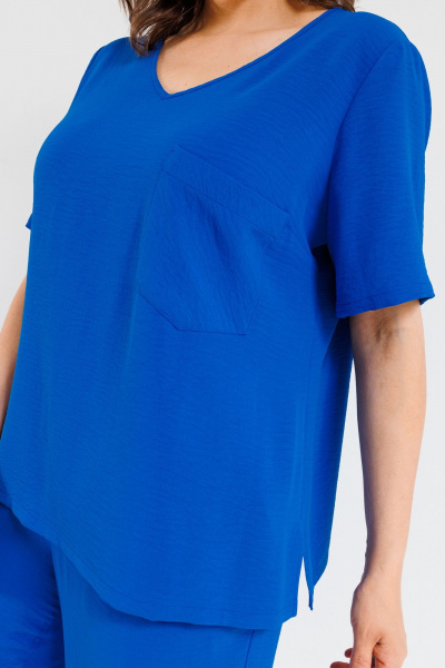 Костюм Брюки и Топ свободного кроя для летних образов OVERYOU М111/2 василек - фото 7