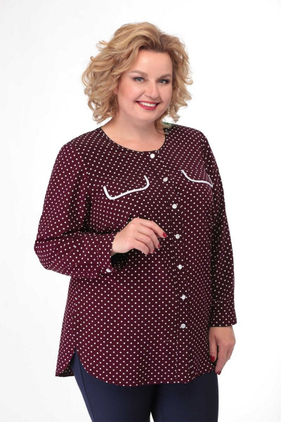 Блуза Орхидея 1026 бордо - фото 2