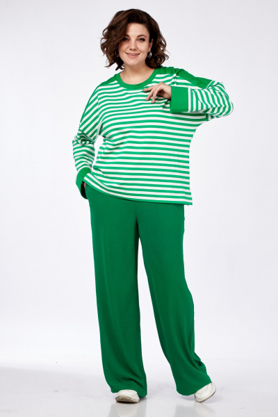 Демисезонные брюки прямого кроя с эластичным поясом AVA fashion М-037 - фото 7