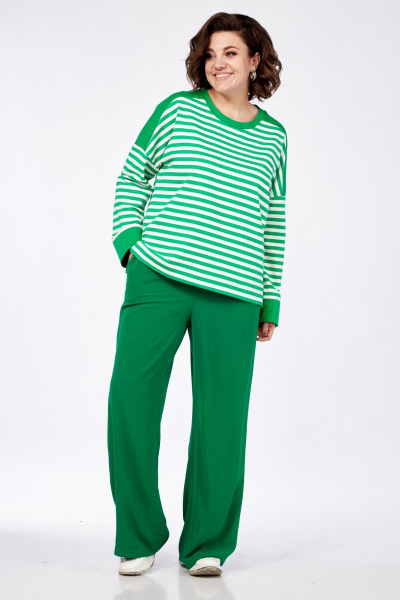 Демисезонные брюки прямого кроя с эластичным поясом AVA fashion М-037 - фото 6