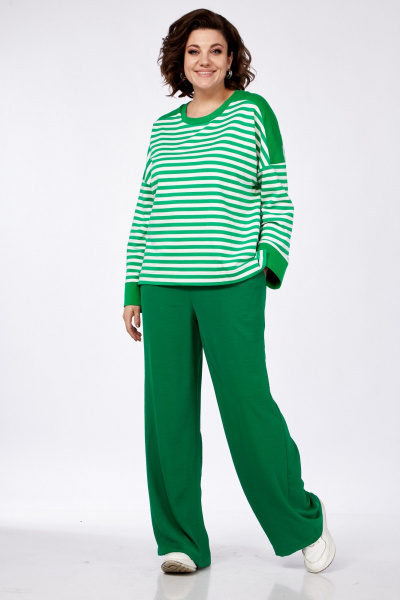 Демисезонные брюки прямого кроя с эластичным поясом AVA fashion М-037 - фото 2